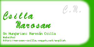 csilla marosan business card